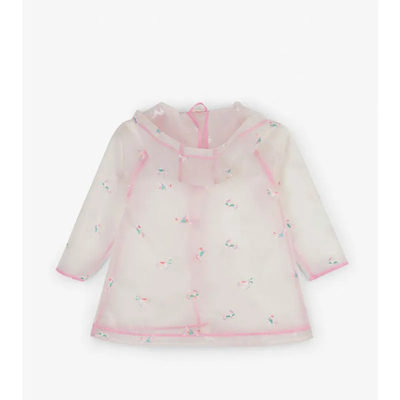 Hatley Rainbow Unicorns Clear Swing Raincoat