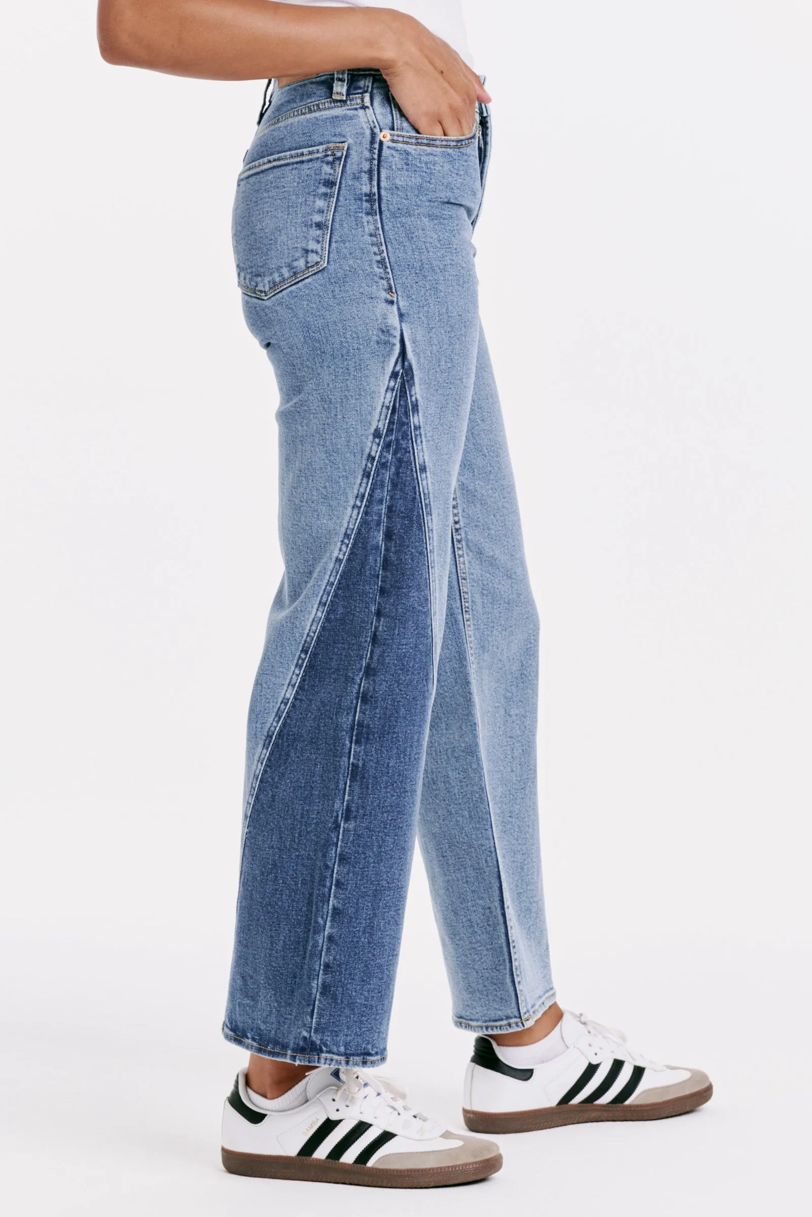 Holly High Rise Straight Jean- Limeral