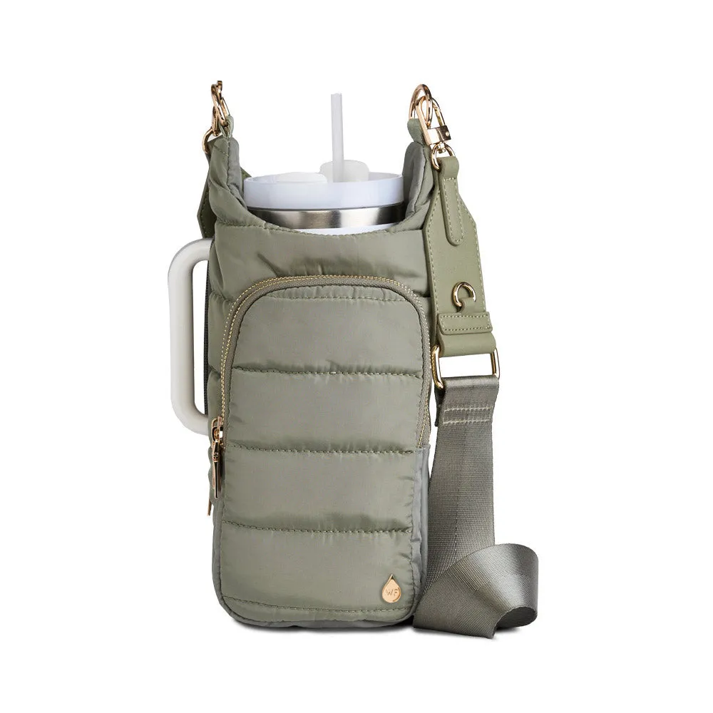 HydroBag® HANDLE™ - Sage Green with Solid Vegan Leather Trimmed Strap