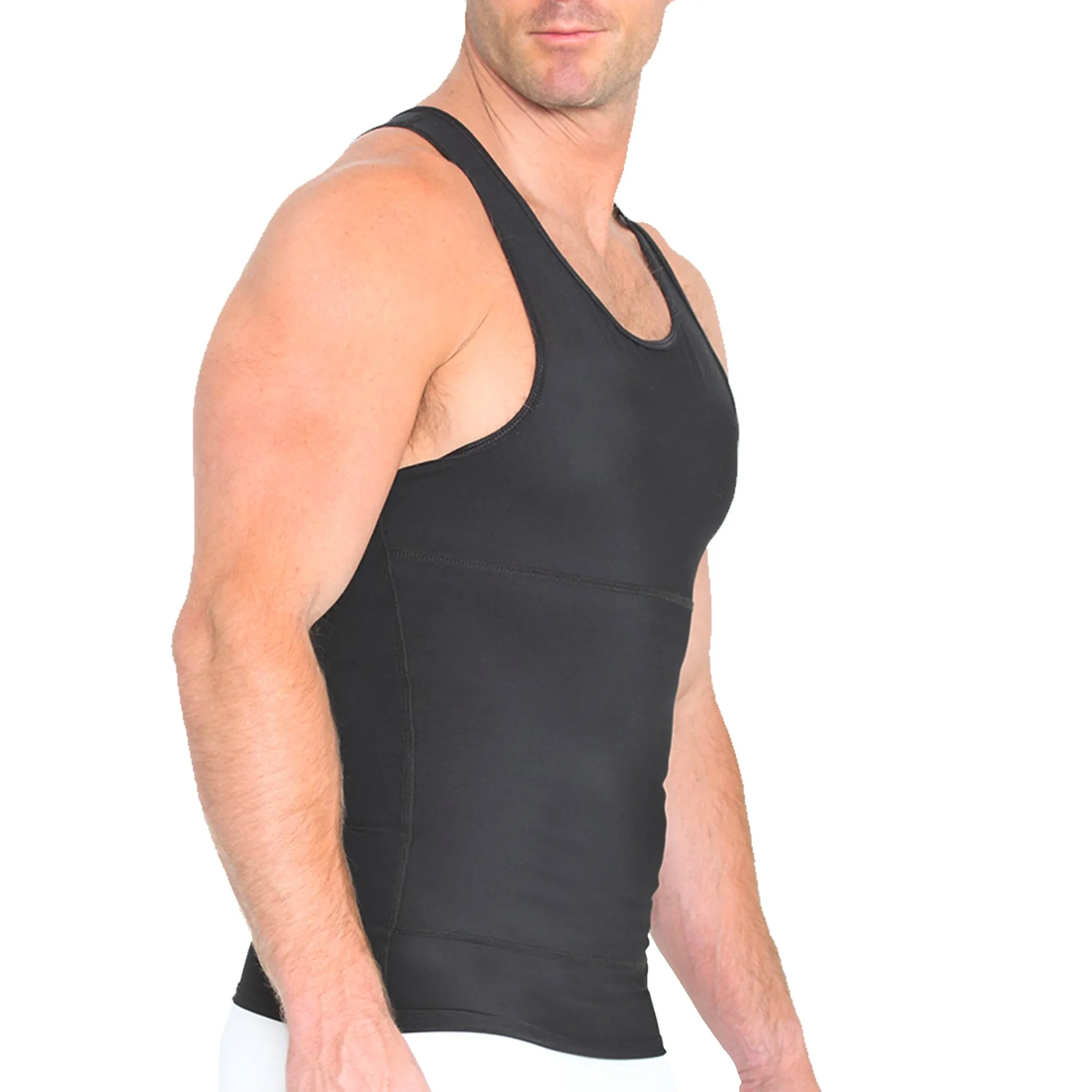 Insta Slim Racerback Tank with Front Panel Belt 1TRBB021