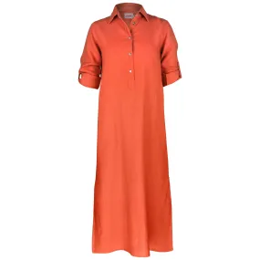 IS LIBBY MAXI SHIRT DRESS PEACH