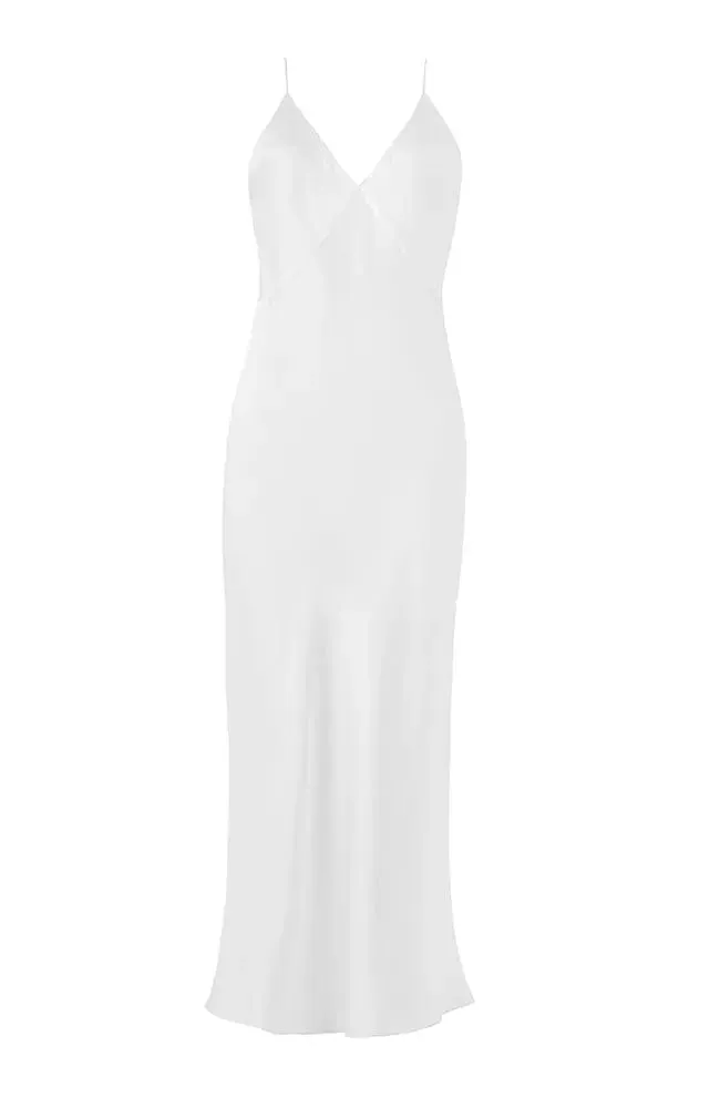 Issa Ivory Silk Slip Dress