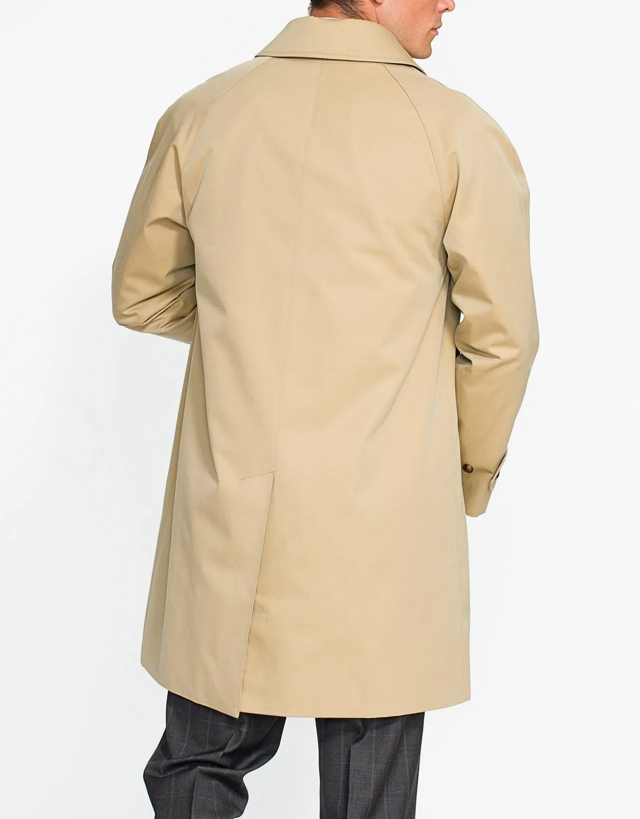 J. PRESS X GRENFELL TAN COTTON RAINCOAT - SHORT