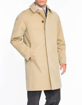 J. PRESS X GRENFELL TAN COTTON RAINCOAT - SHORT