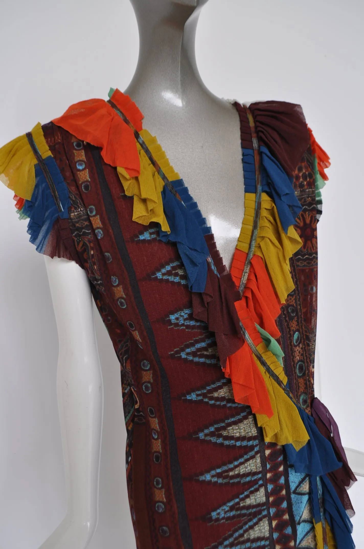 Jean Paul Gaultier soleil dress multicolor