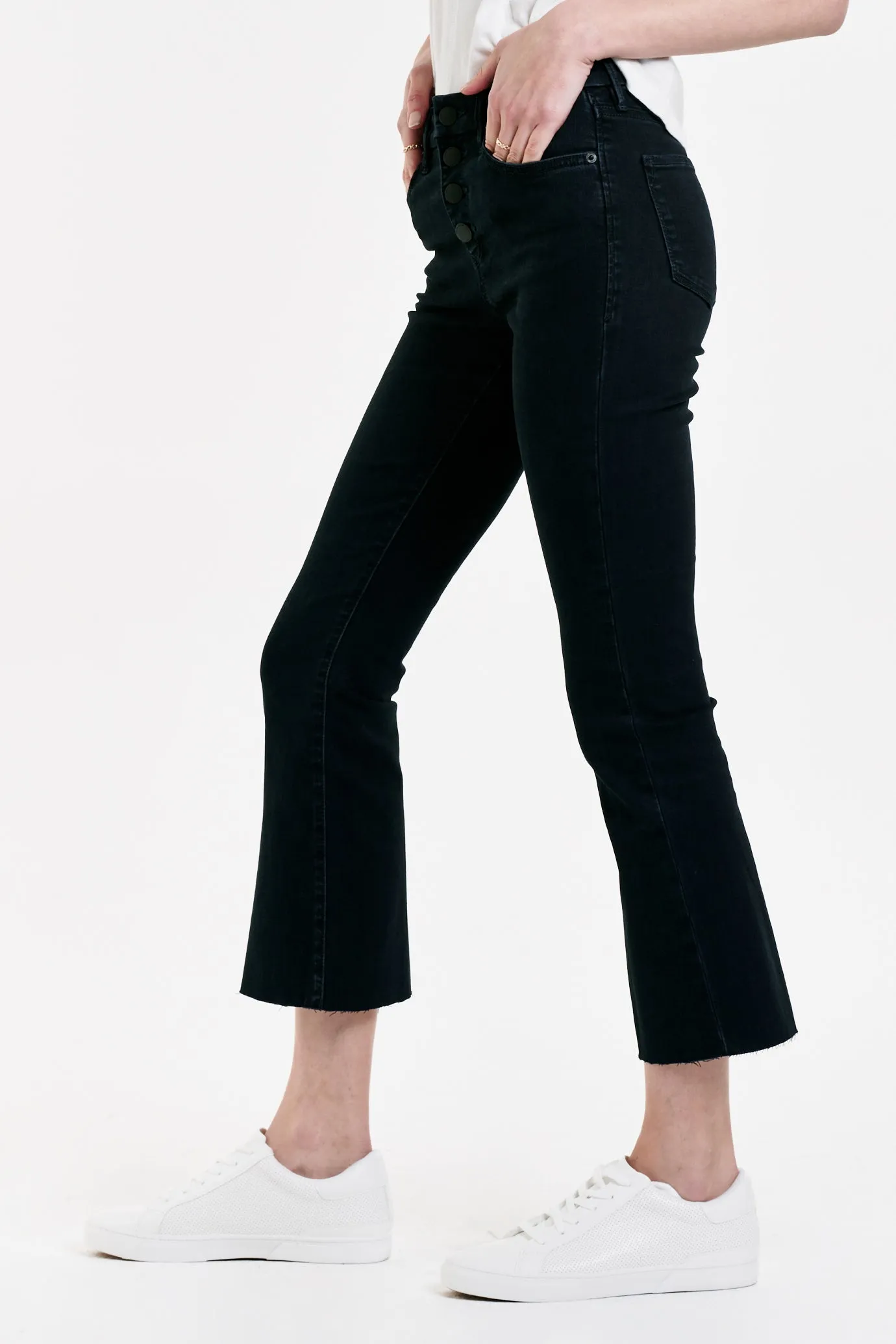 Jeanne Super High Rise Cropped Flare Jeans