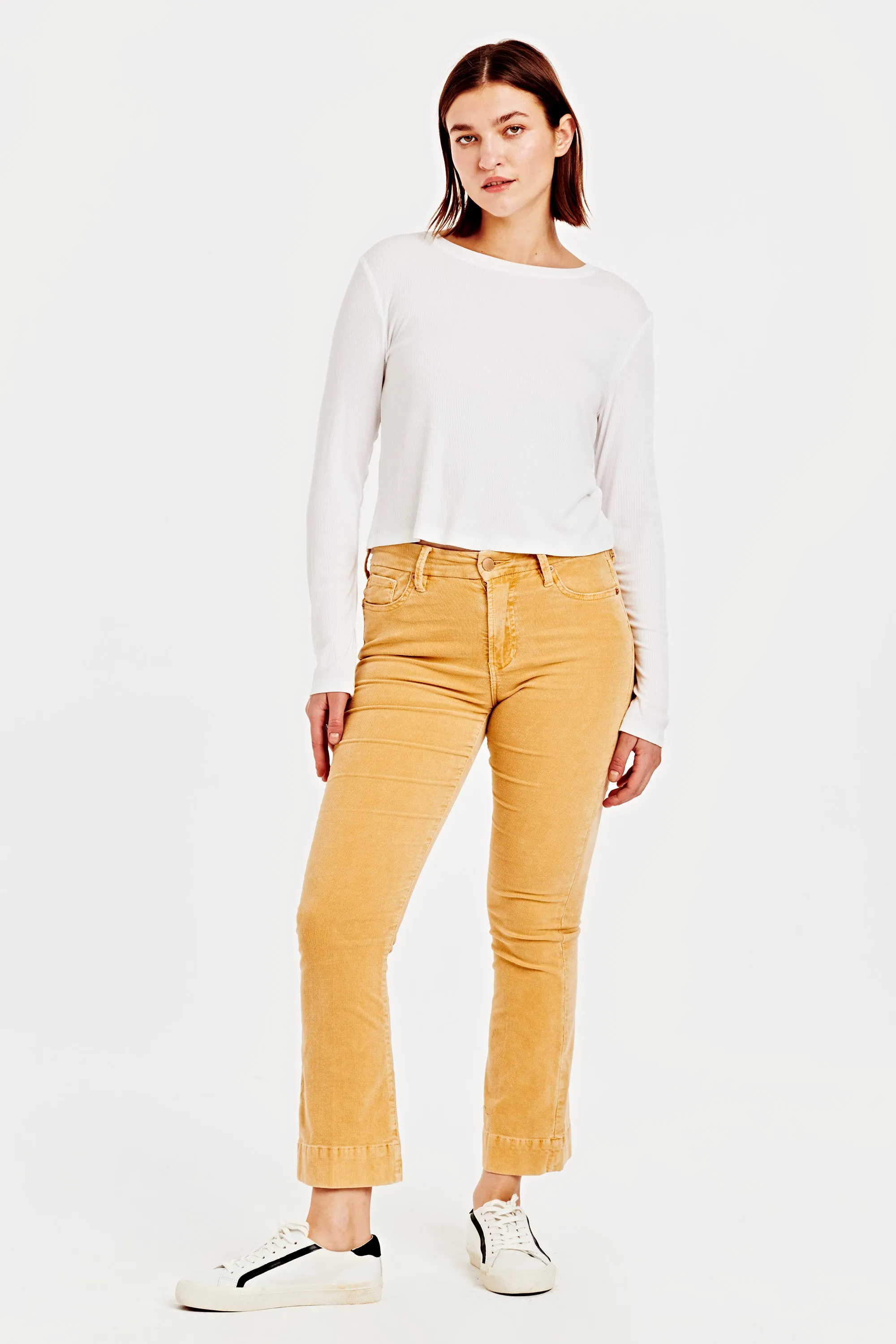 Jeanne Super High Rise Cropped Flare Jeans