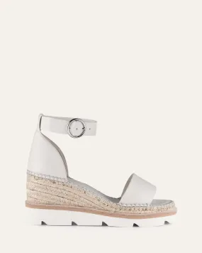 KELLY MID HEEL WEDGES BONE LEATHER