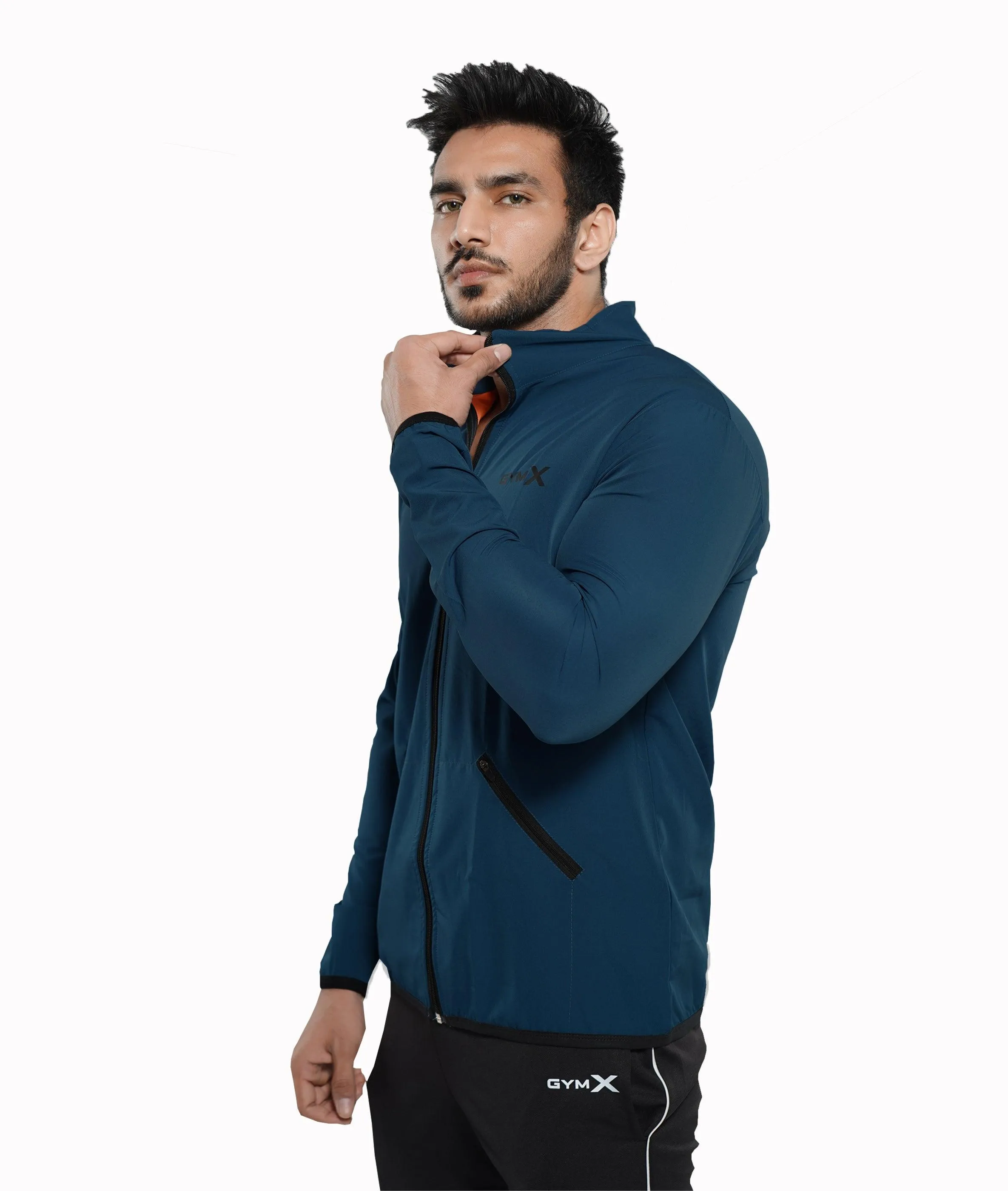 Krypto Blue GymX Windcheater (Dedicated Phone Pocket)