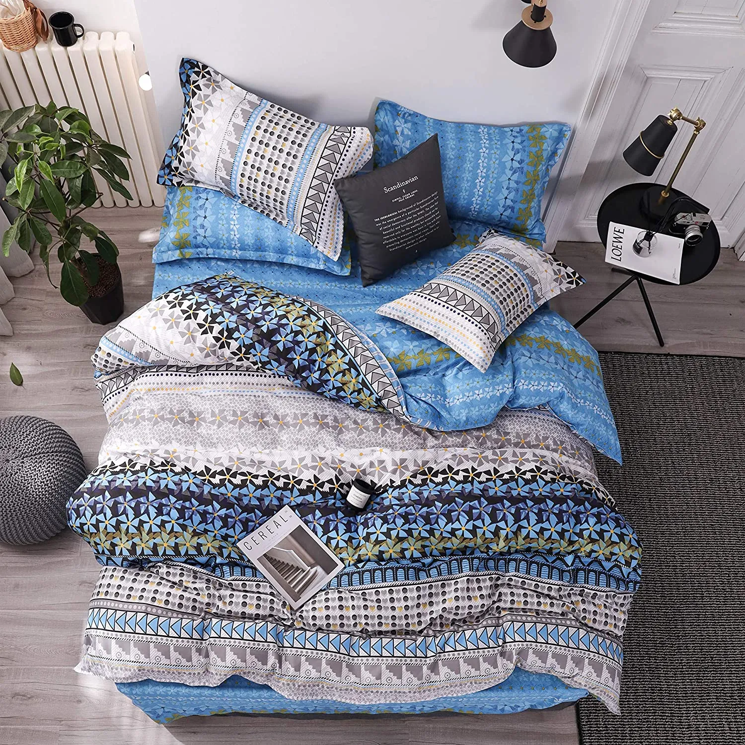 Light Blue Bohemian Bedding