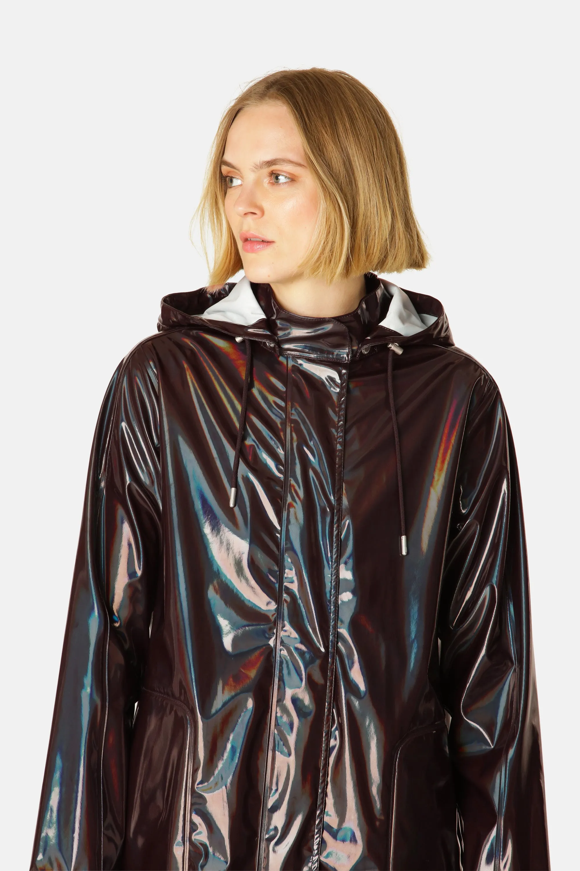 Long Raincoat - Ganache