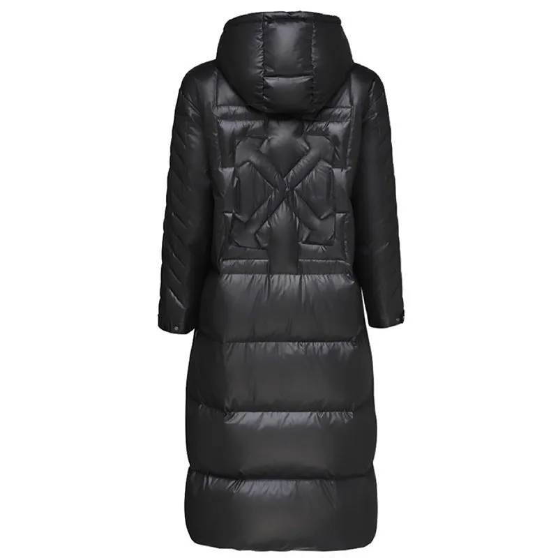 Luxy Moon Puffer Quilted Long Coat Womens