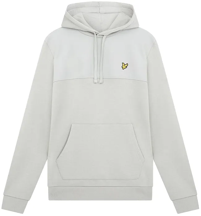 Lyle and Scott Mens Softshell Panel Hooded Sweatshirt Cold Grey