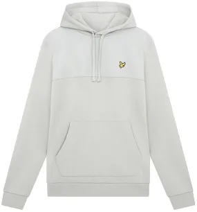 Lyle and Scott Mens Softshell Panel Hooded Sweatshirt Cold Grey