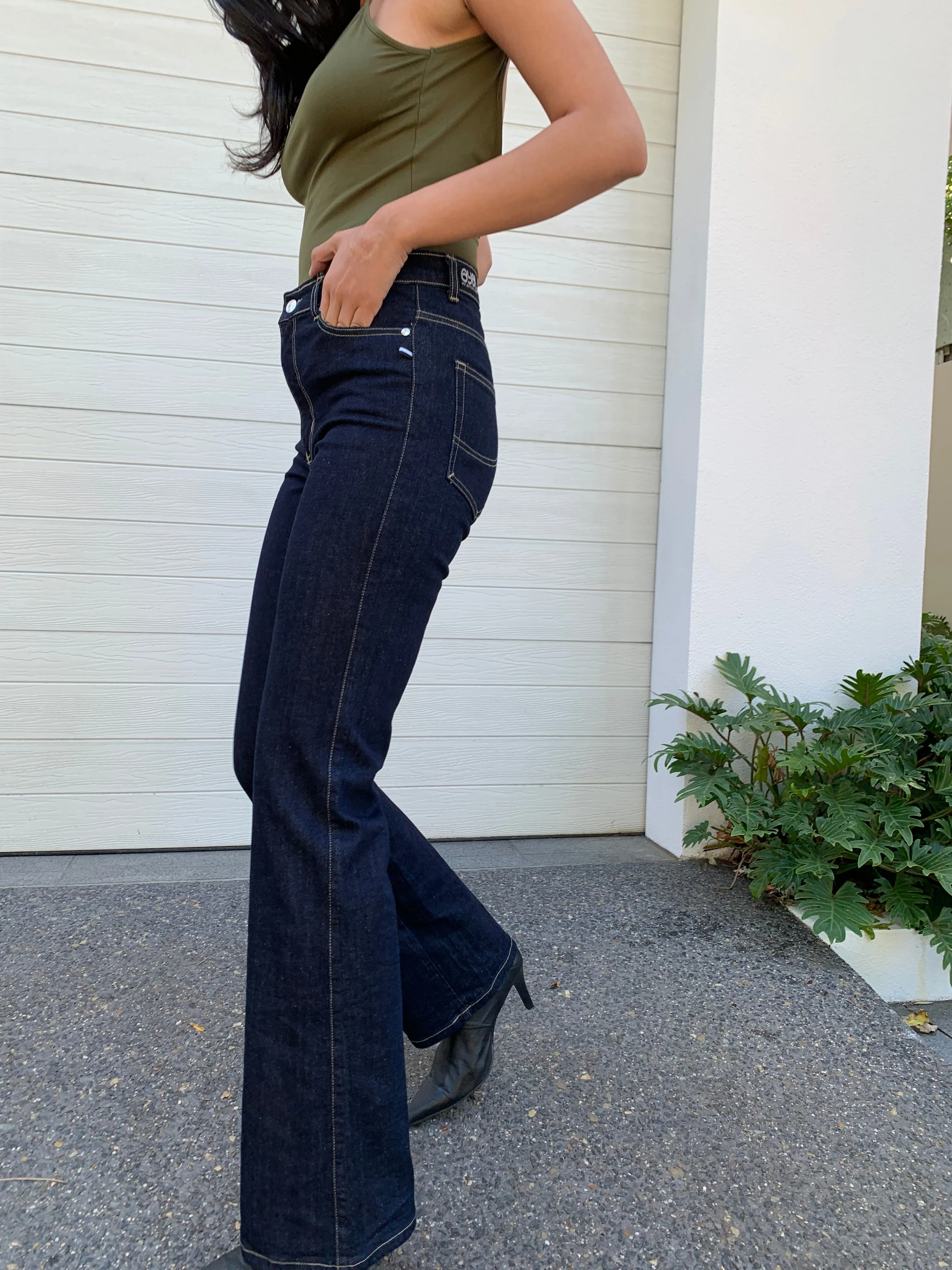 Madison Jeans. Bootleg. Mid Rise. Stretch. Deep Indigo