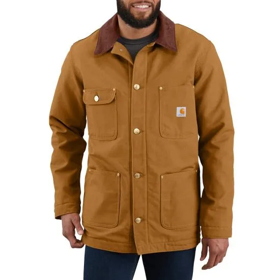 Men's Carhartt Loose fit Firm Duck Blanket-Lined Chore Coat - 103825