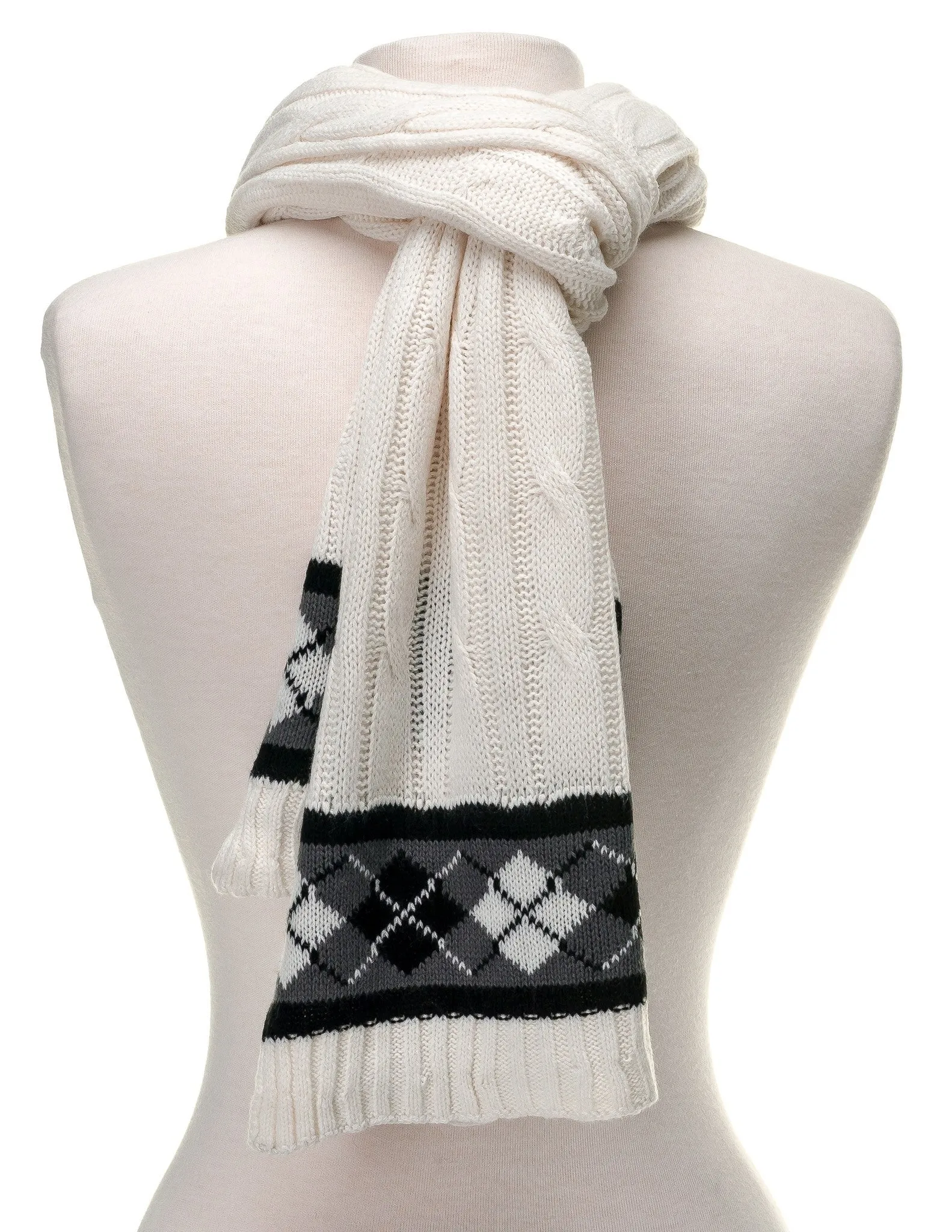 Men's Premium Cable Knit Winter Scarf