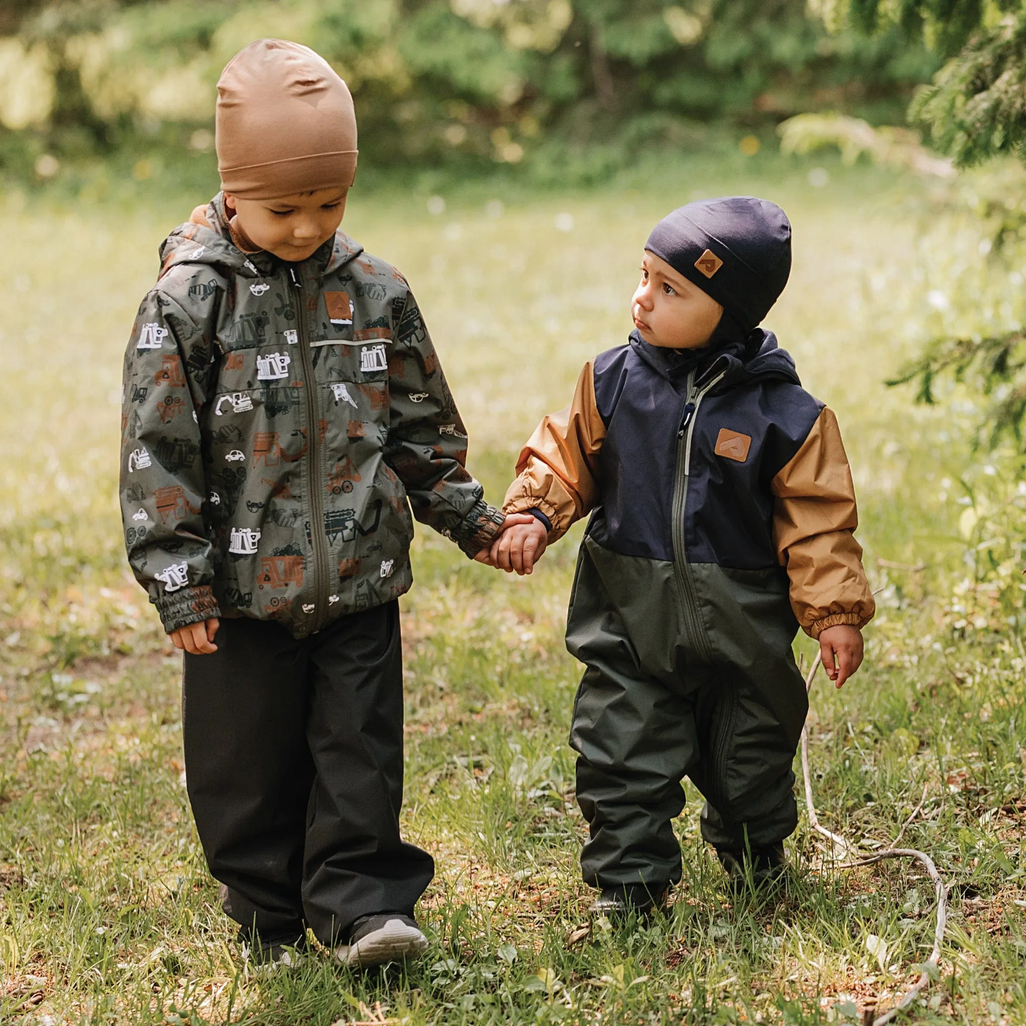 Mid-season bunting for baby - Mustard, Navy & Army Green