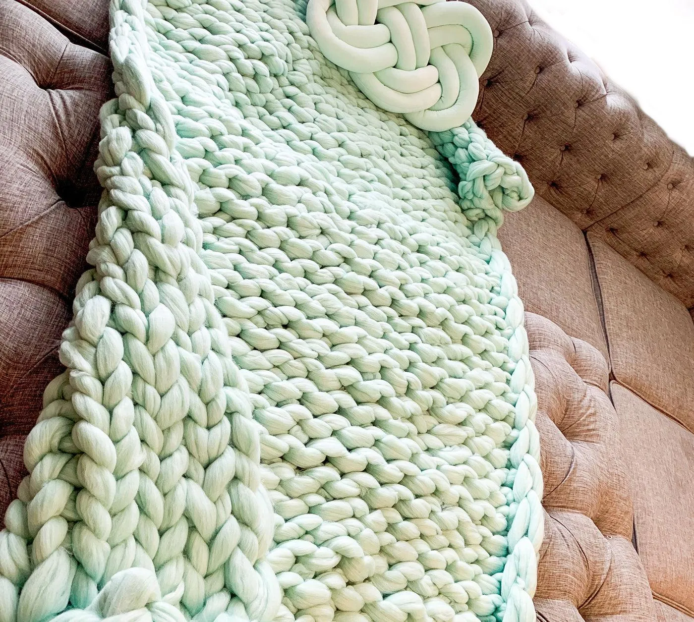 Mint Chunky Knit - Med