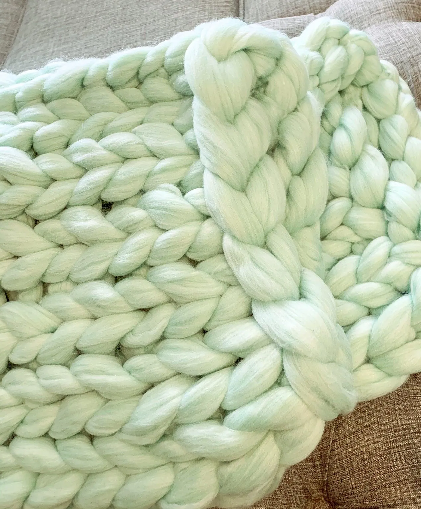 Mint Chunky Knit - Med