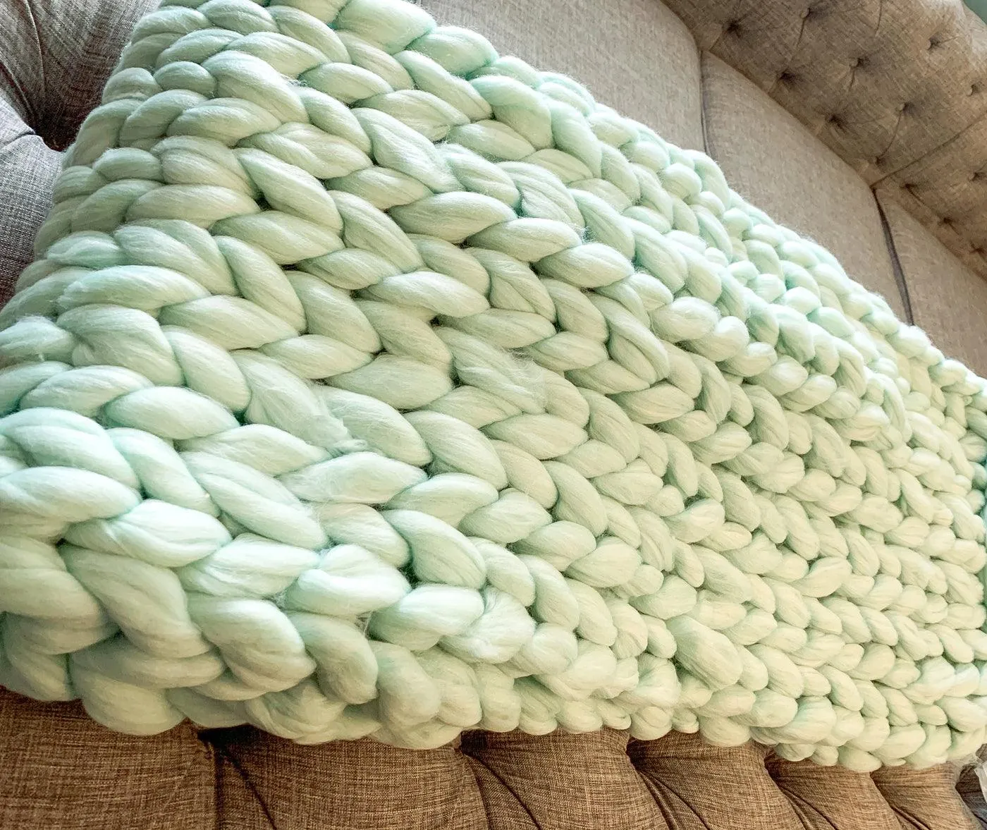 Mint Chunky Knit - Med