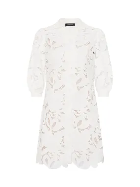 Monte Carlo Mini Shirt Dress - White (Size 10 Only)