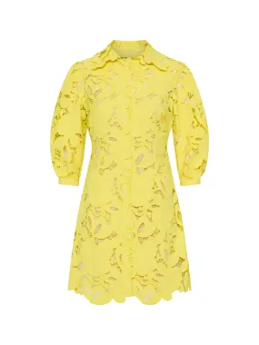 Monte Carlo Mini Shirt Dress - Yellow (Size 8   10 Only)