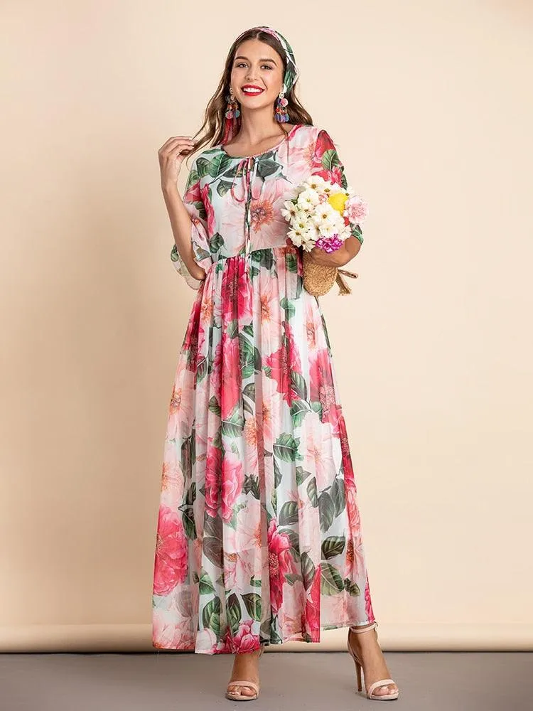 New 2022 Fashion Designer Summer Chiffon Dress