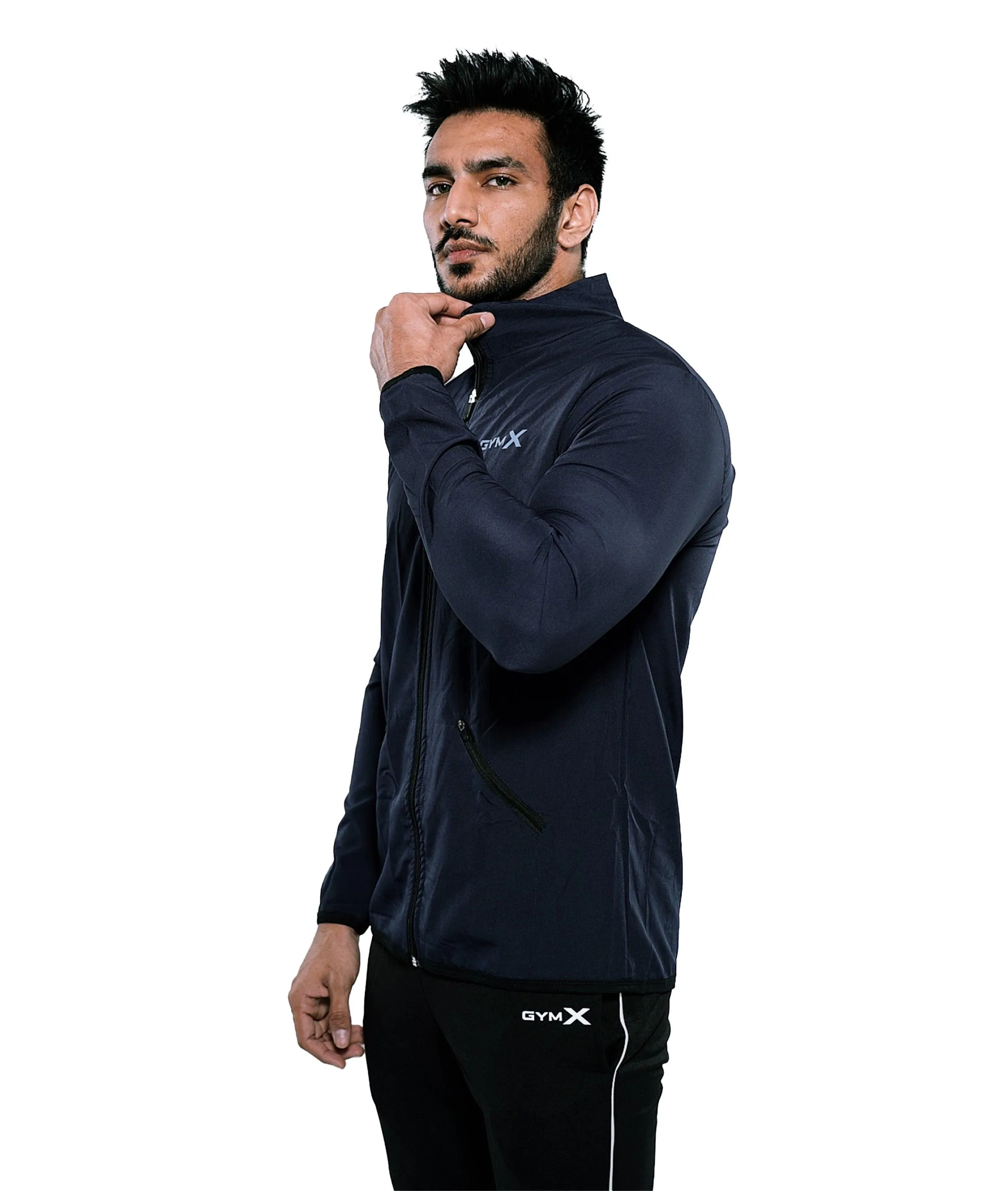 Night Blue GymX Windcheater (Dedicated Phone Pocket)