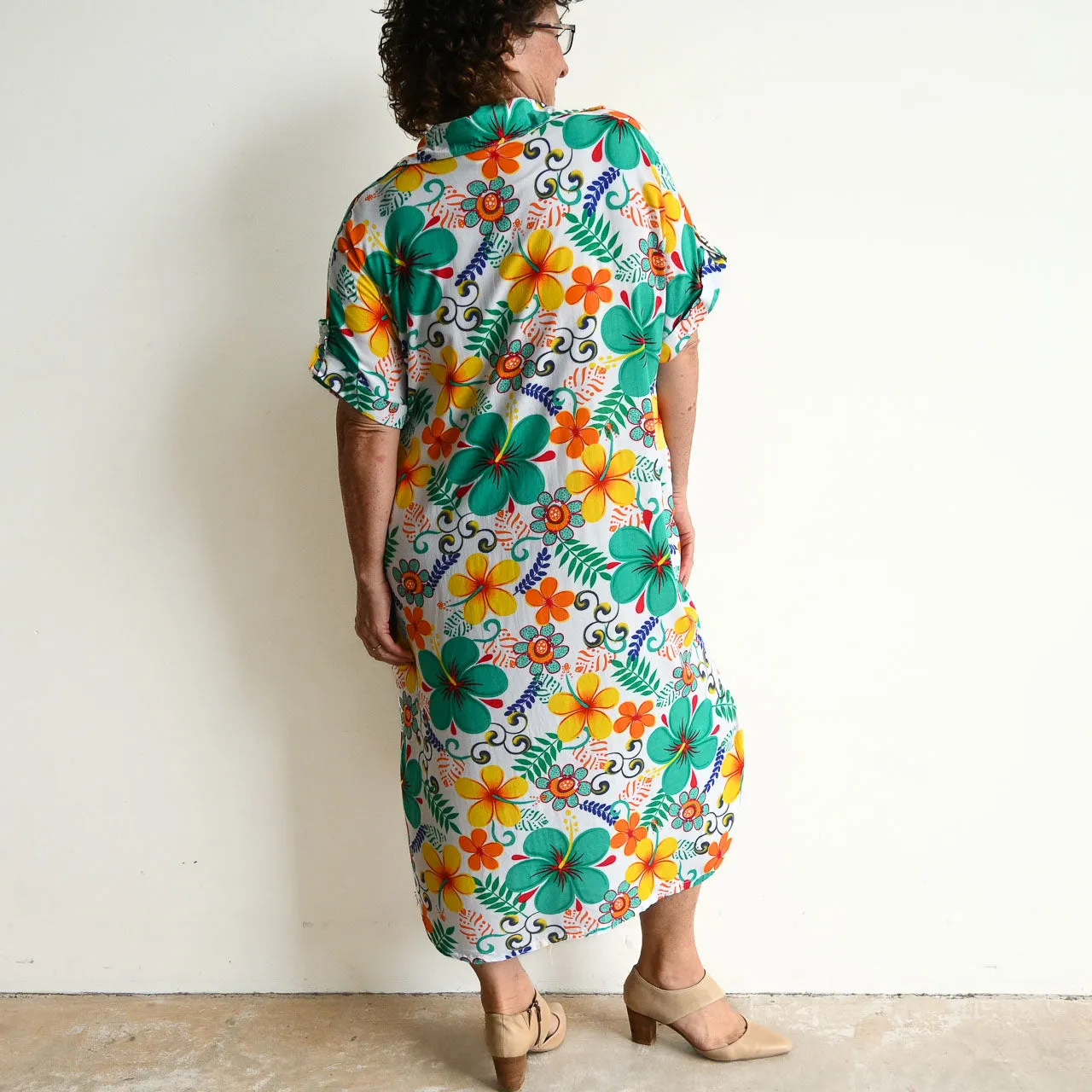 Noosa Kaftan Midi Dress - Hawaii