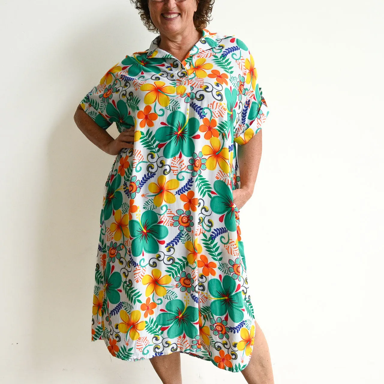 Noosa Kaftan Midi Dress - Hawaii