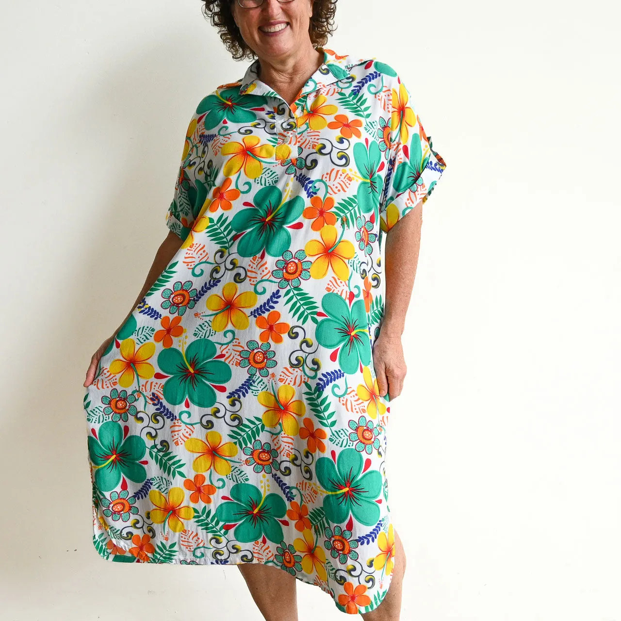 Noosa Kaftan Midi Dress - Hawaii