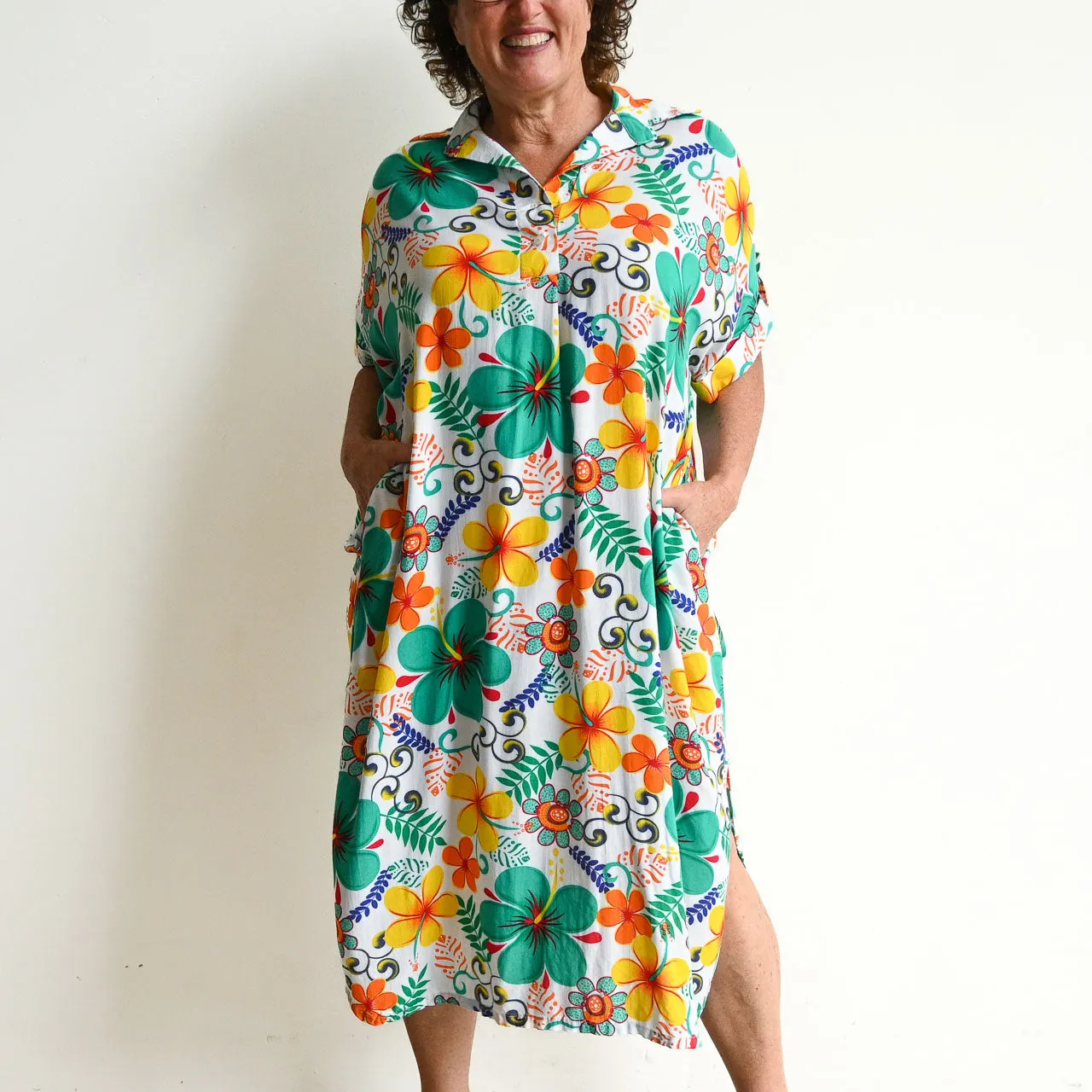 Noosa Kaftan Midi Dress - Hawaii