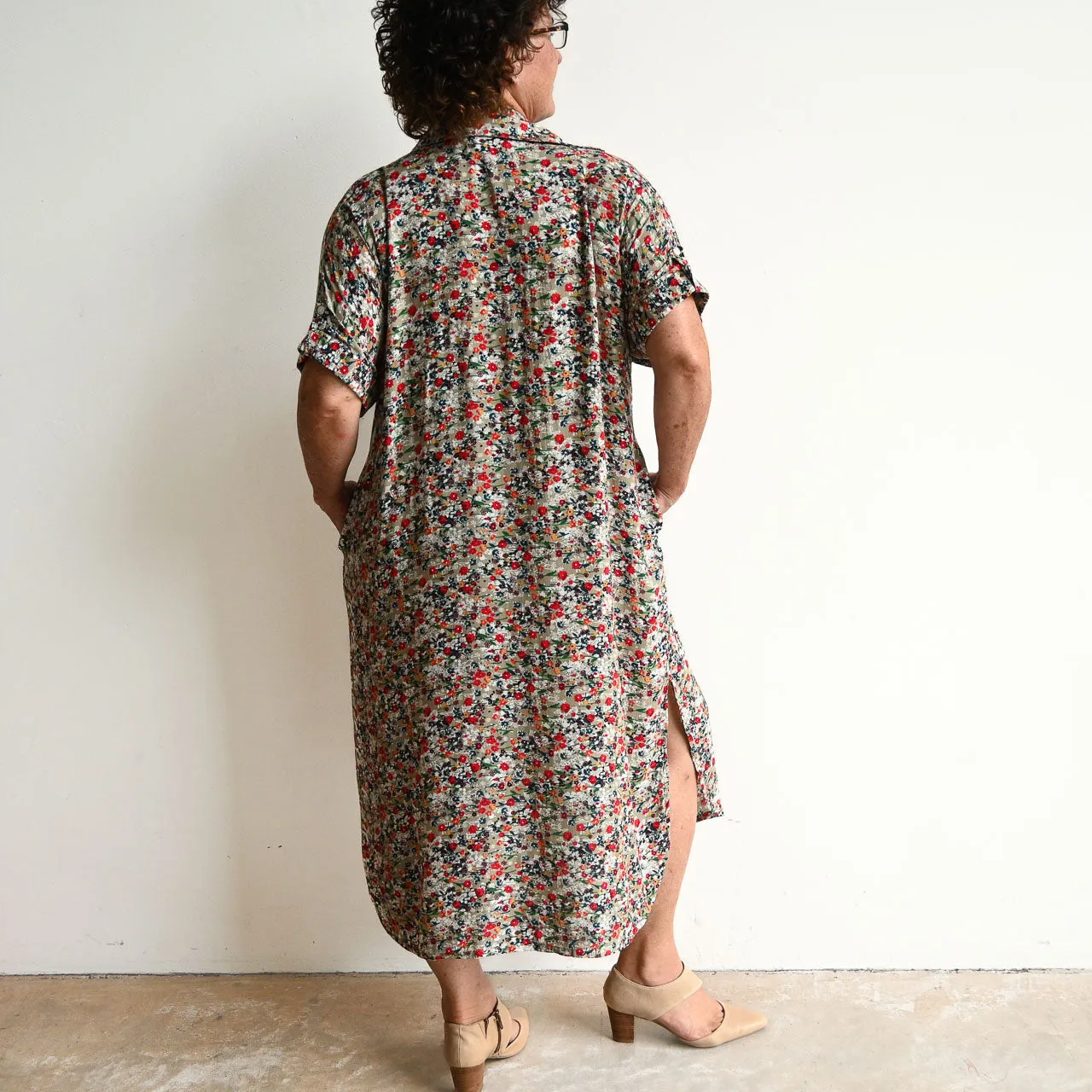 Noosa Kaftan Midi Dress - Meadow Flower