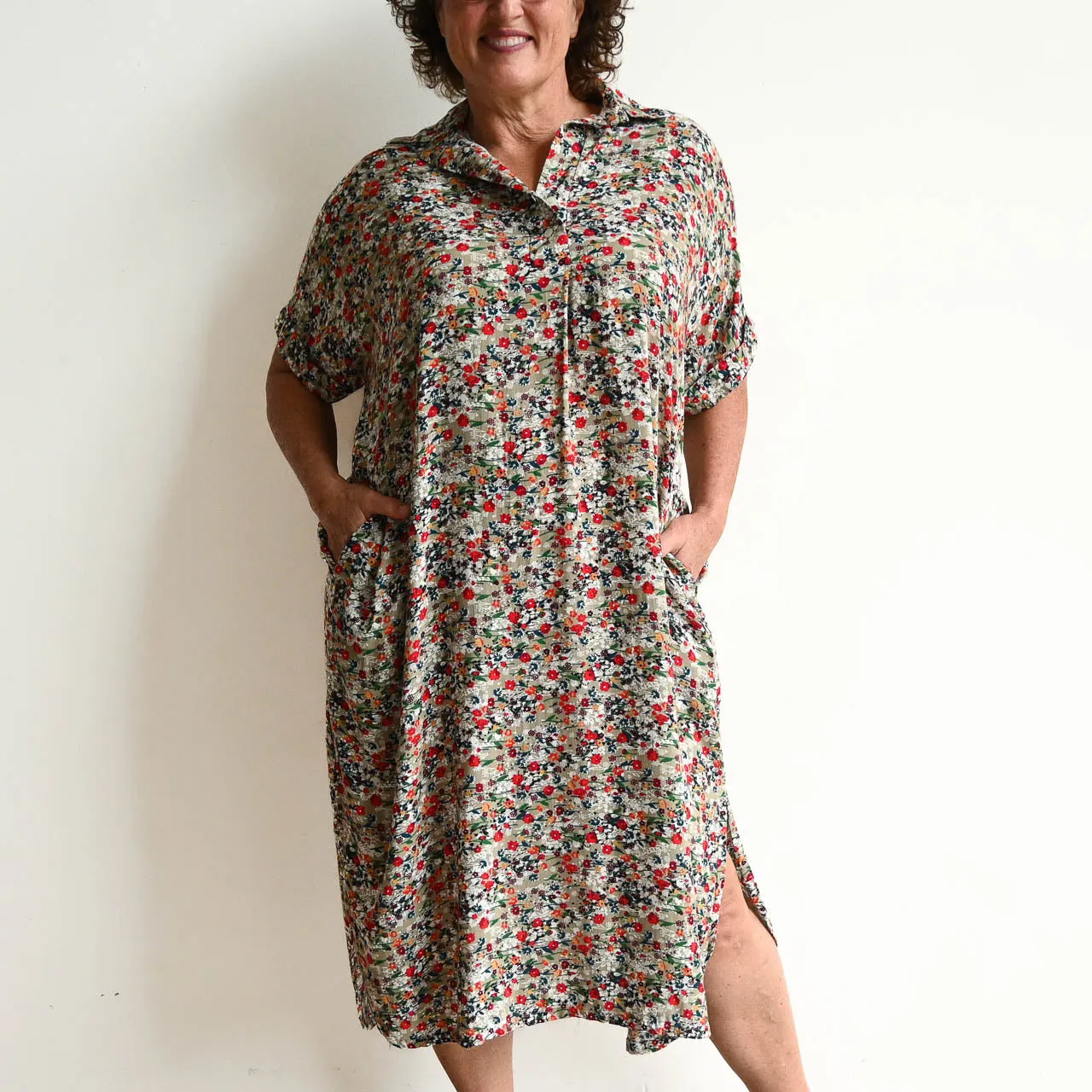 Noosa Kaftan Midi Dress - Meadow Flower