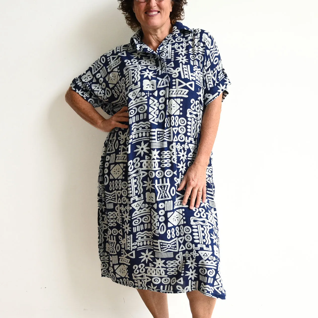 Noosa Kaftan Midi Dress - Tribal