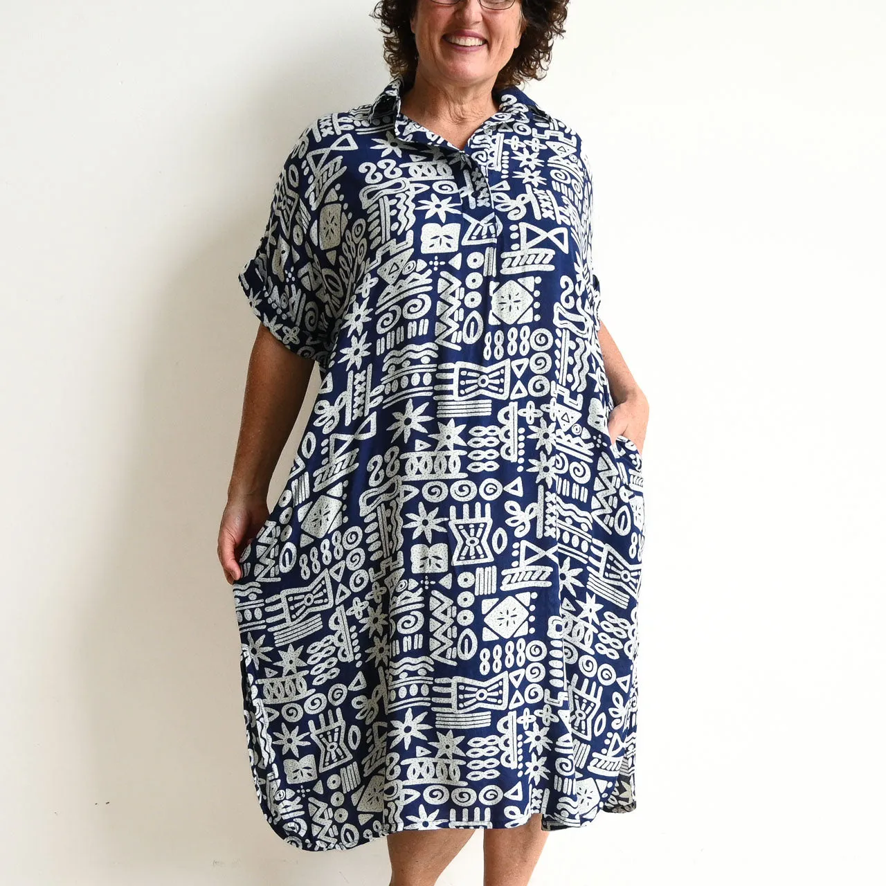 Noosa Kaftan Midi Dress - Tribal