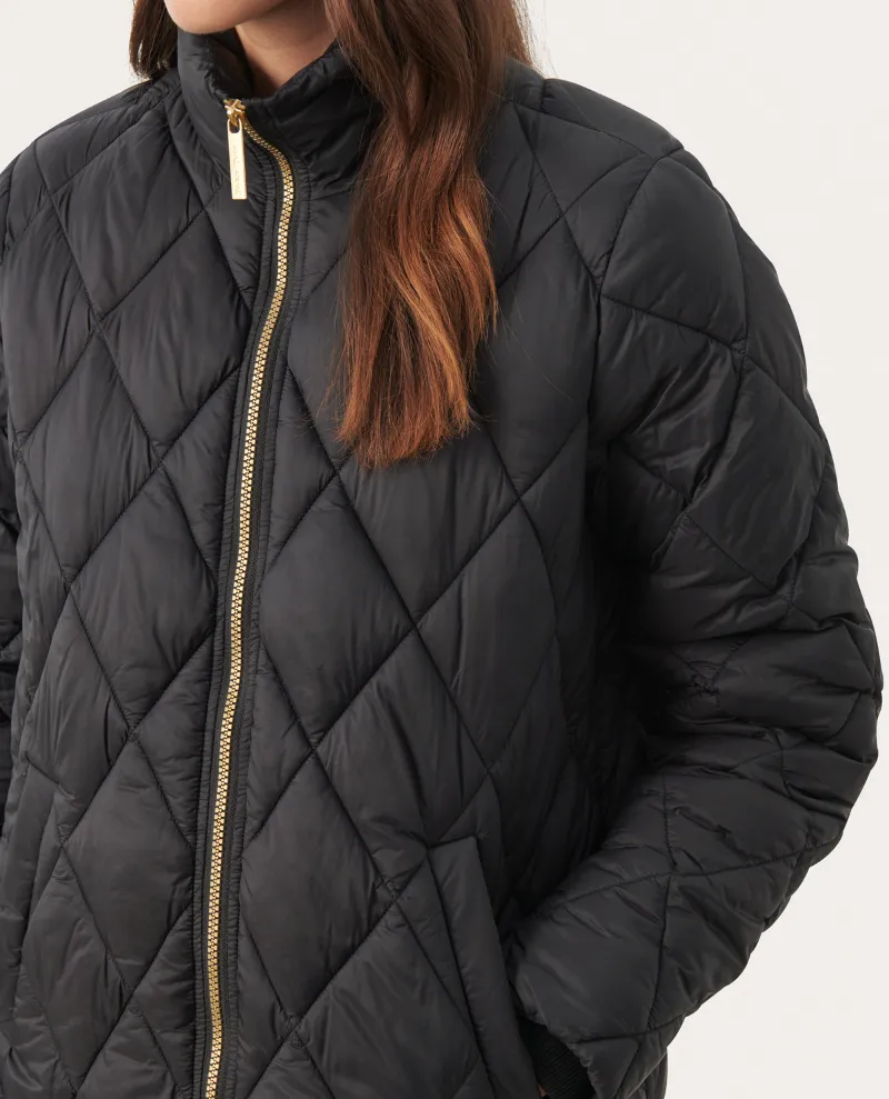 Part Two Ollias Black Quilted Jacket