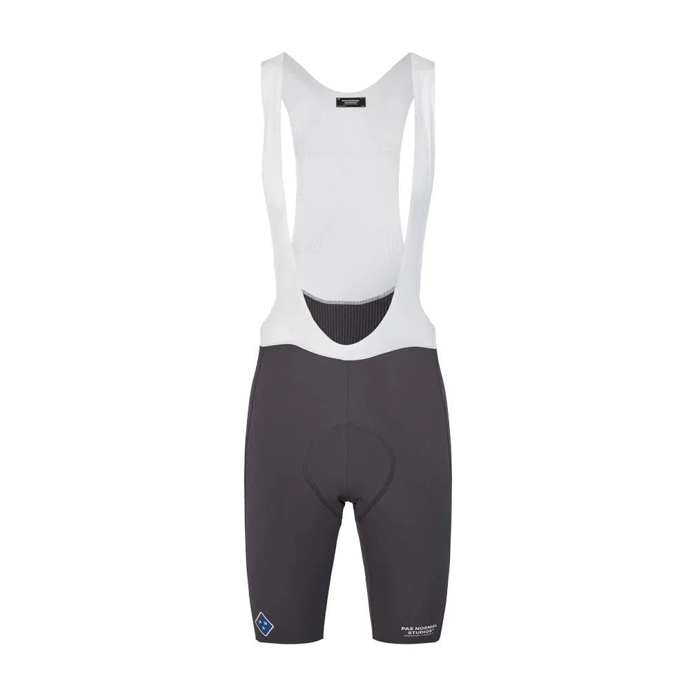 PAS NORMAL STUDIOS Solitude Logo Bib Shorts SS23 - Dark Grey