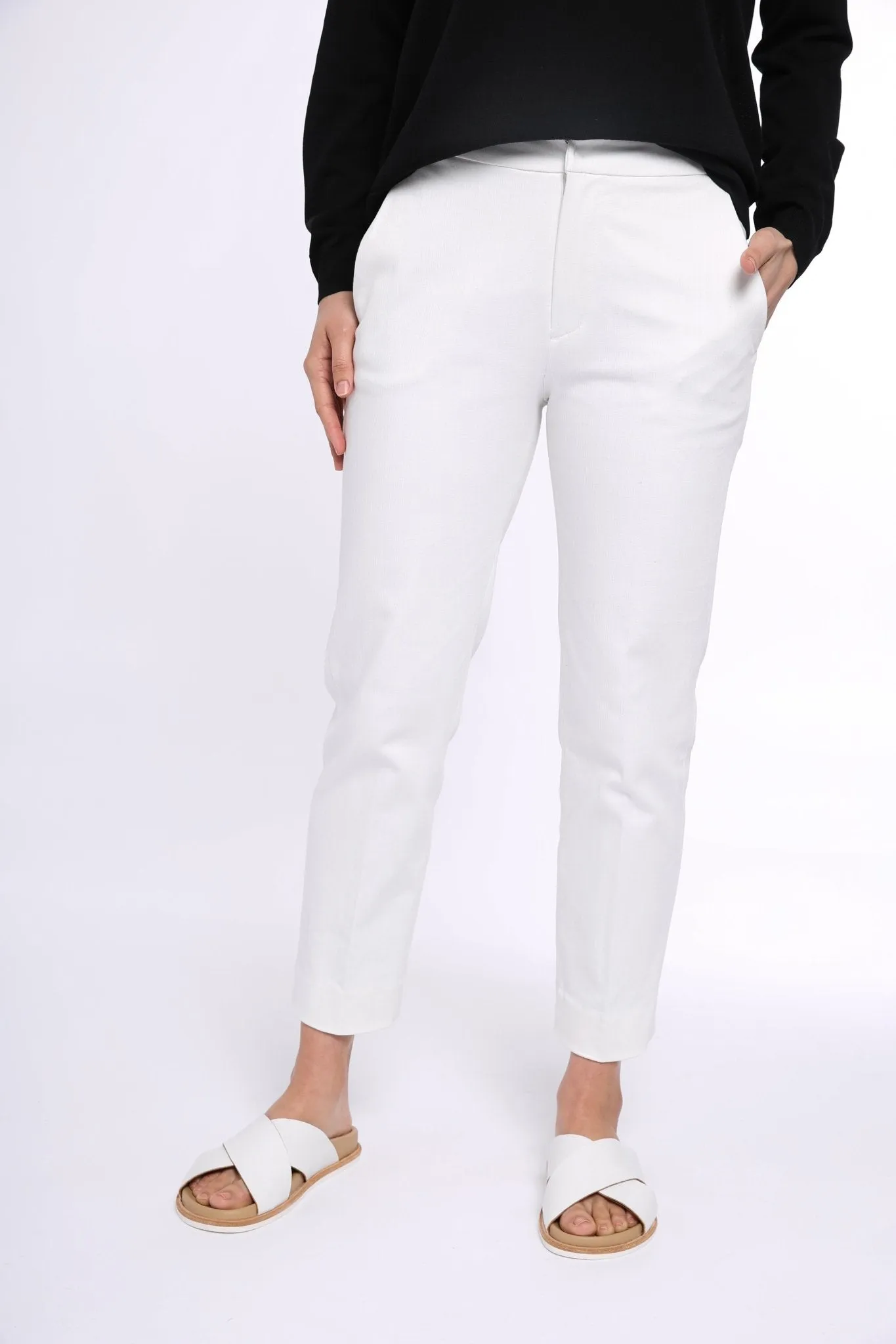 PEYTON ANGLE POCKET TROUSER IN STRETCH DENIM