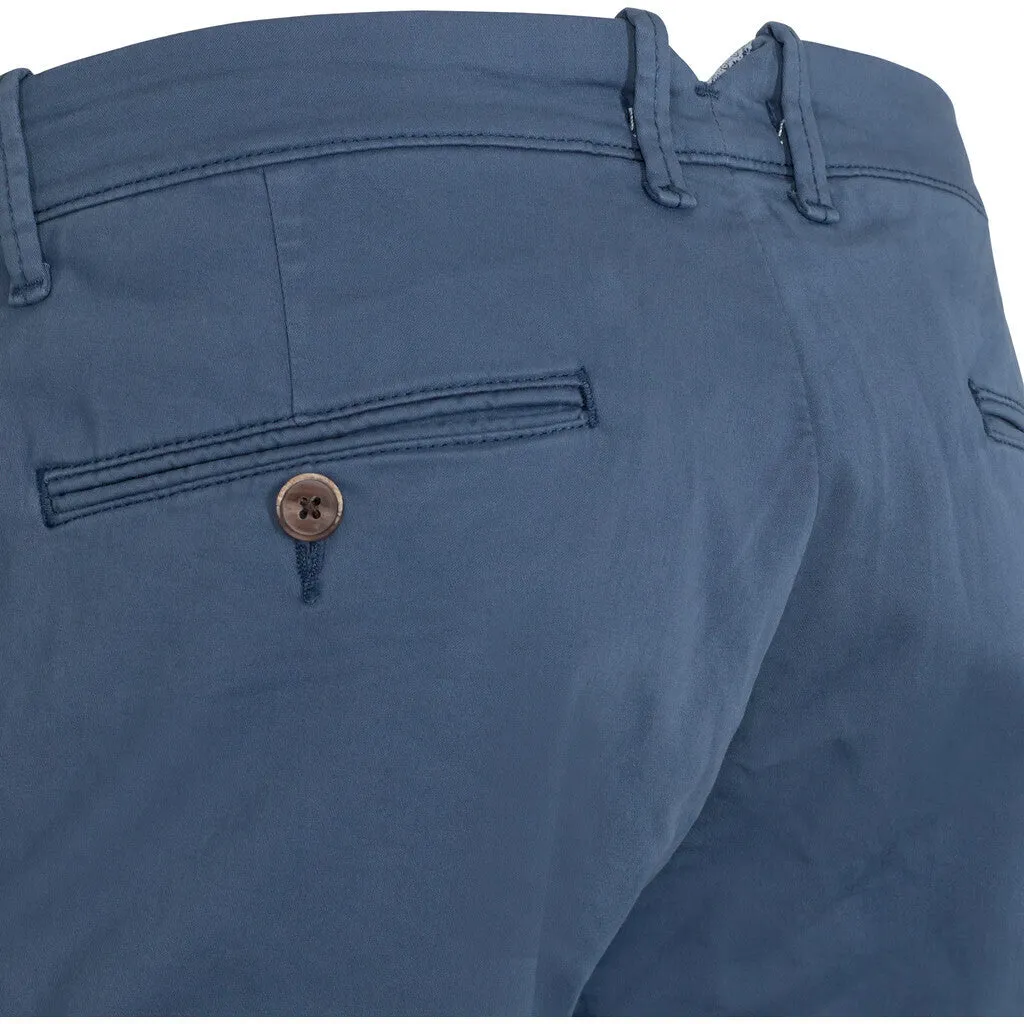 Piot Cotton Stretch Shorts - MBL Mid Blue