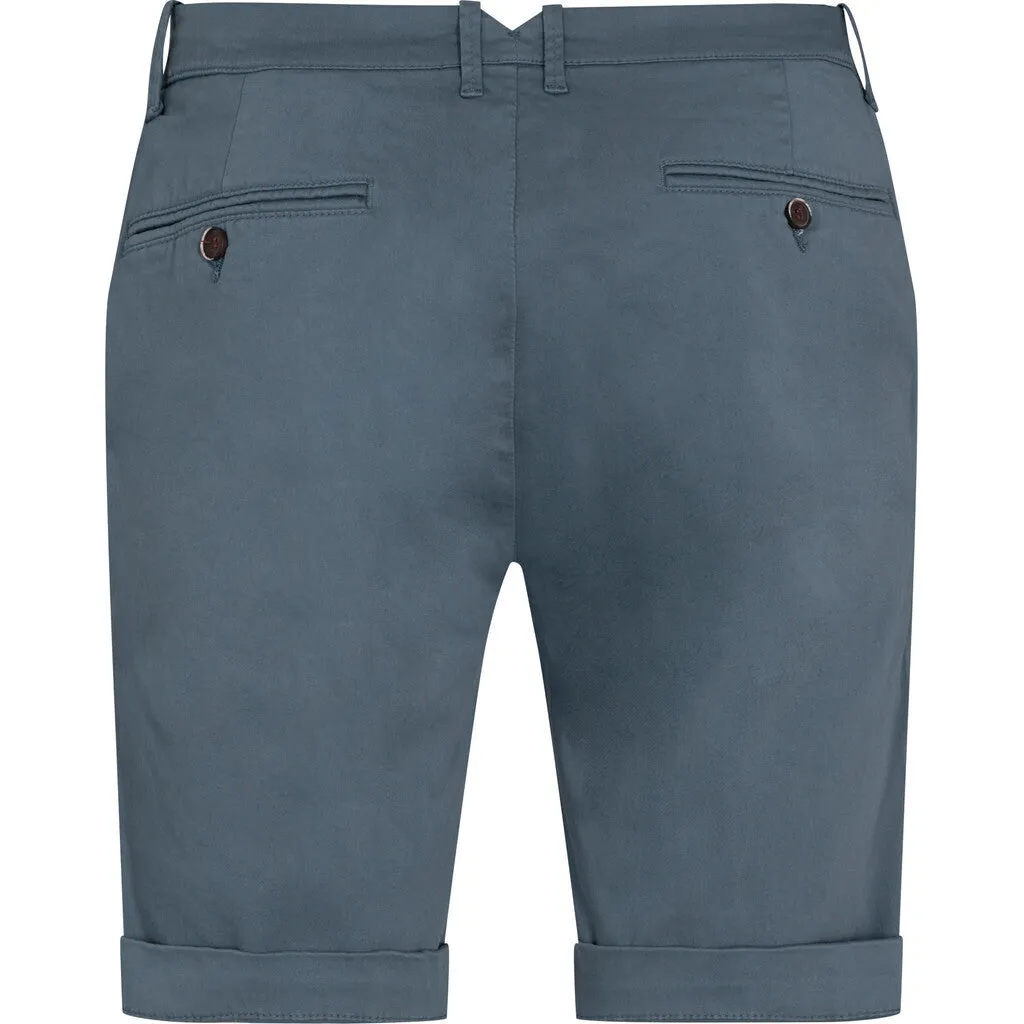 Piot Cotton Stretch Shorts - MBL Mid Blue