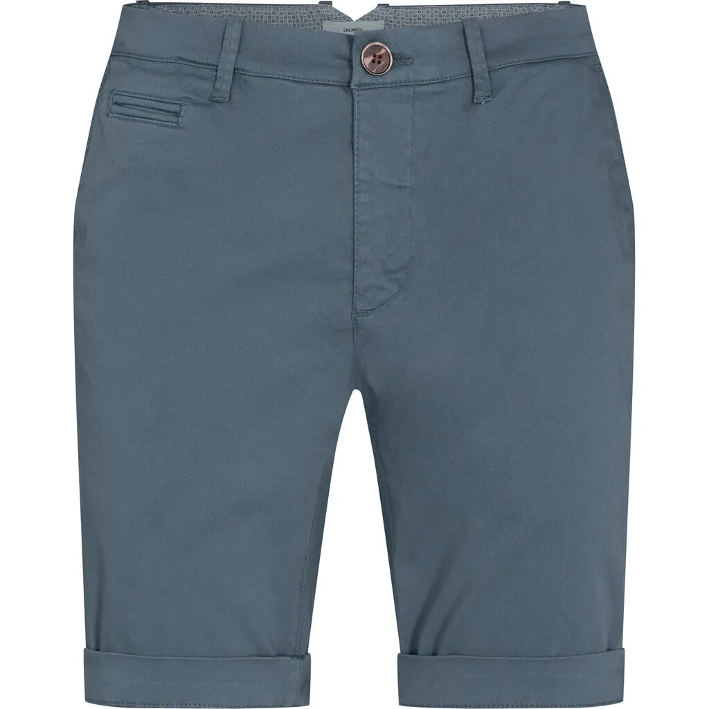 Piot Cotton Stretch Shorts - MBL Mid Blue