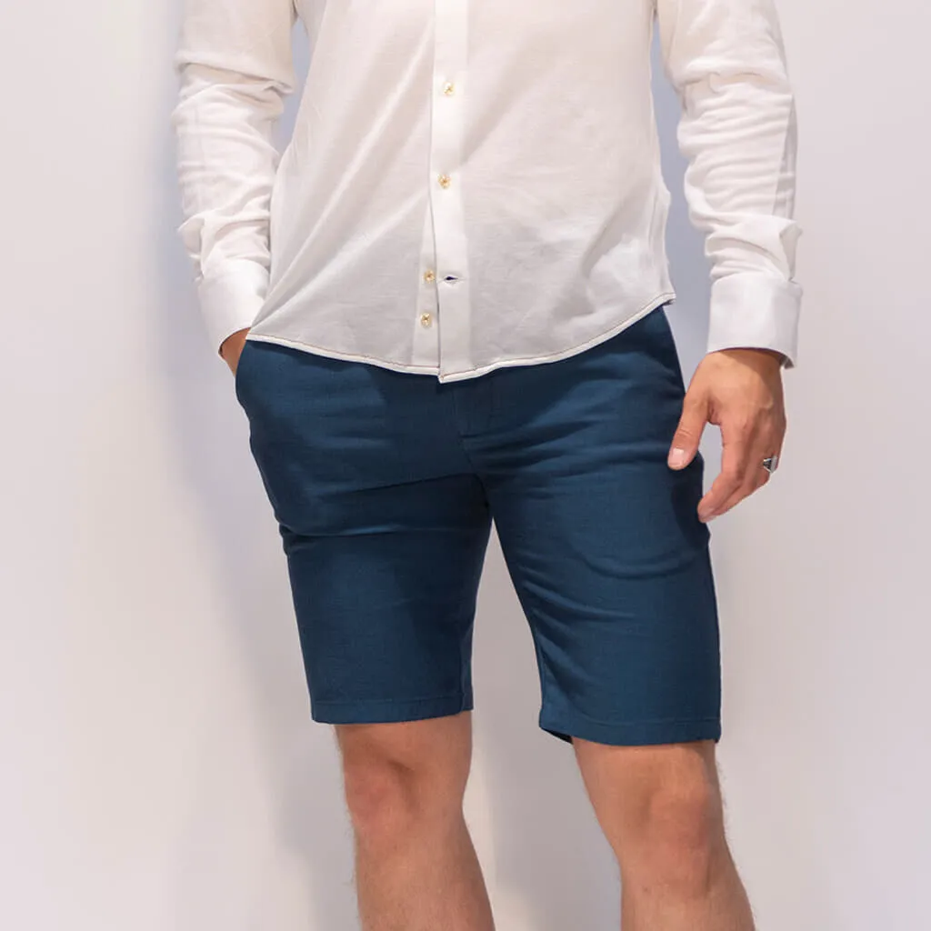 Piot Cotton Stretch Shorts - NAV Navy