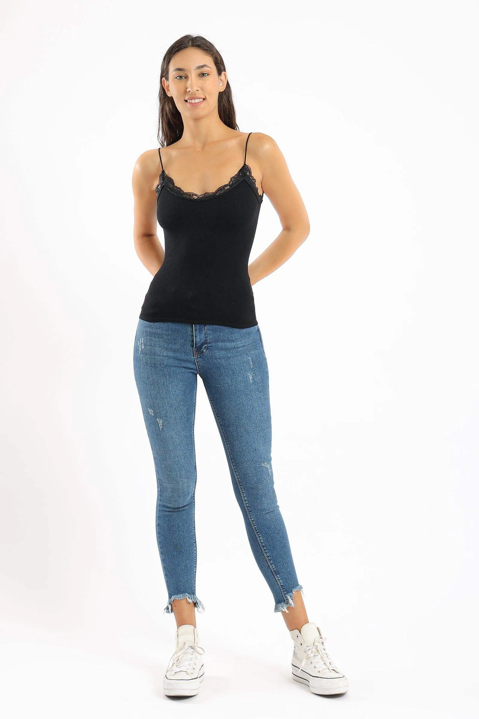 Plunge Round Neck Top