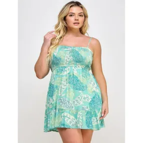 Plus Size Sleeveless Mini Dress