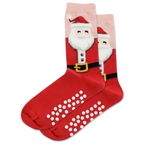 "Fuzzy Santa" Crew Socks by Hot Sox