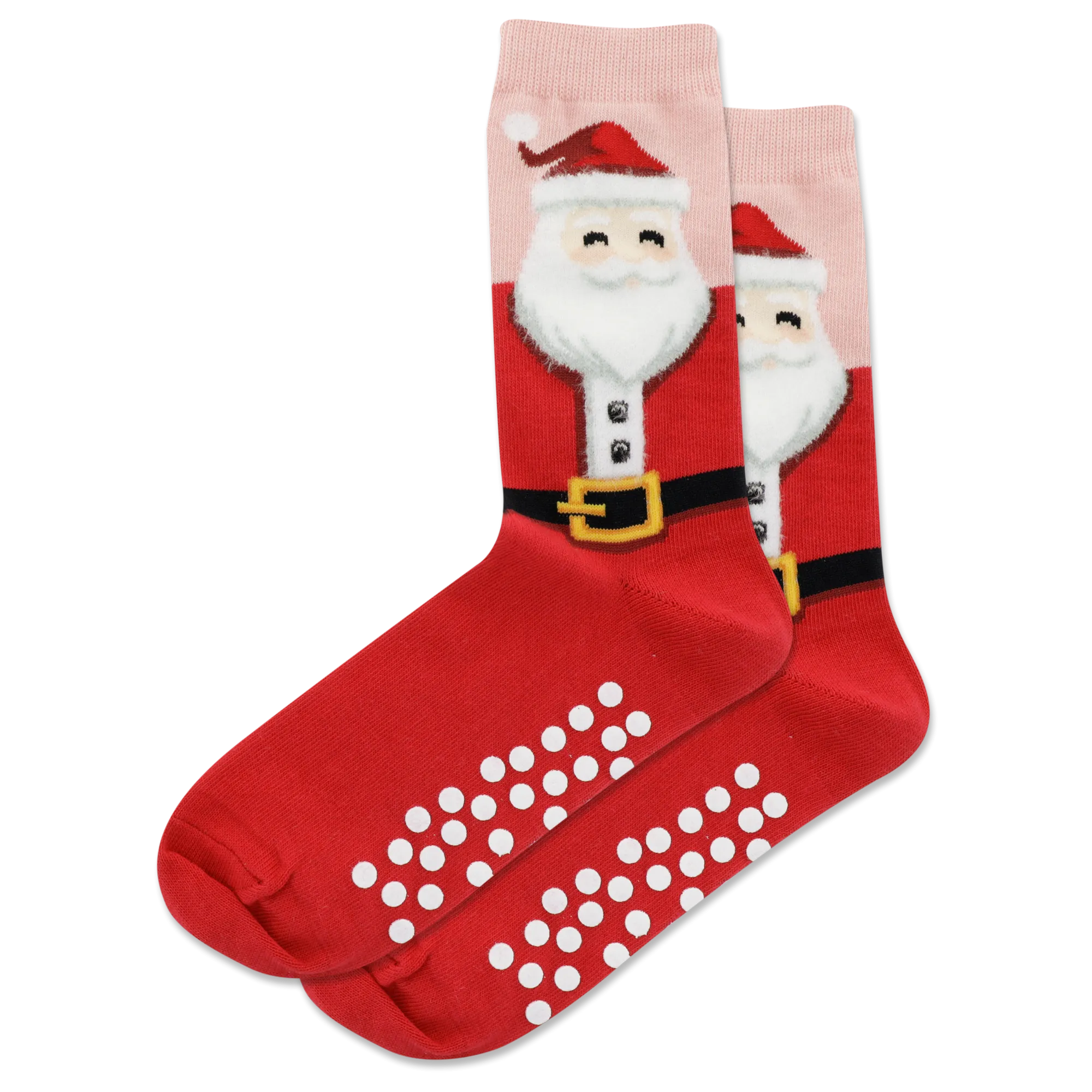 "Fuzzy Santa" Crew Socks by Hot Sox