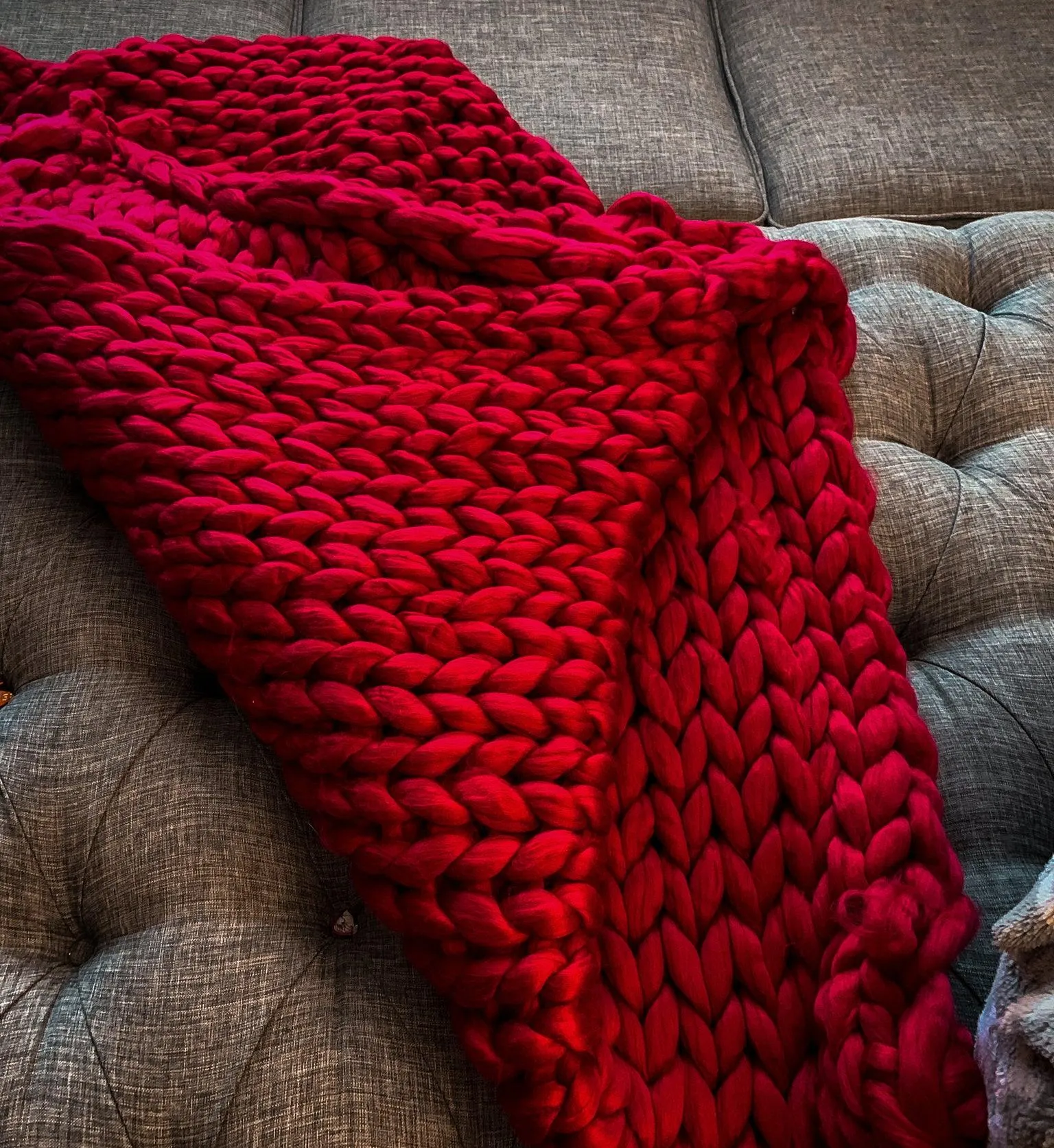 Red Chunky Knit Med