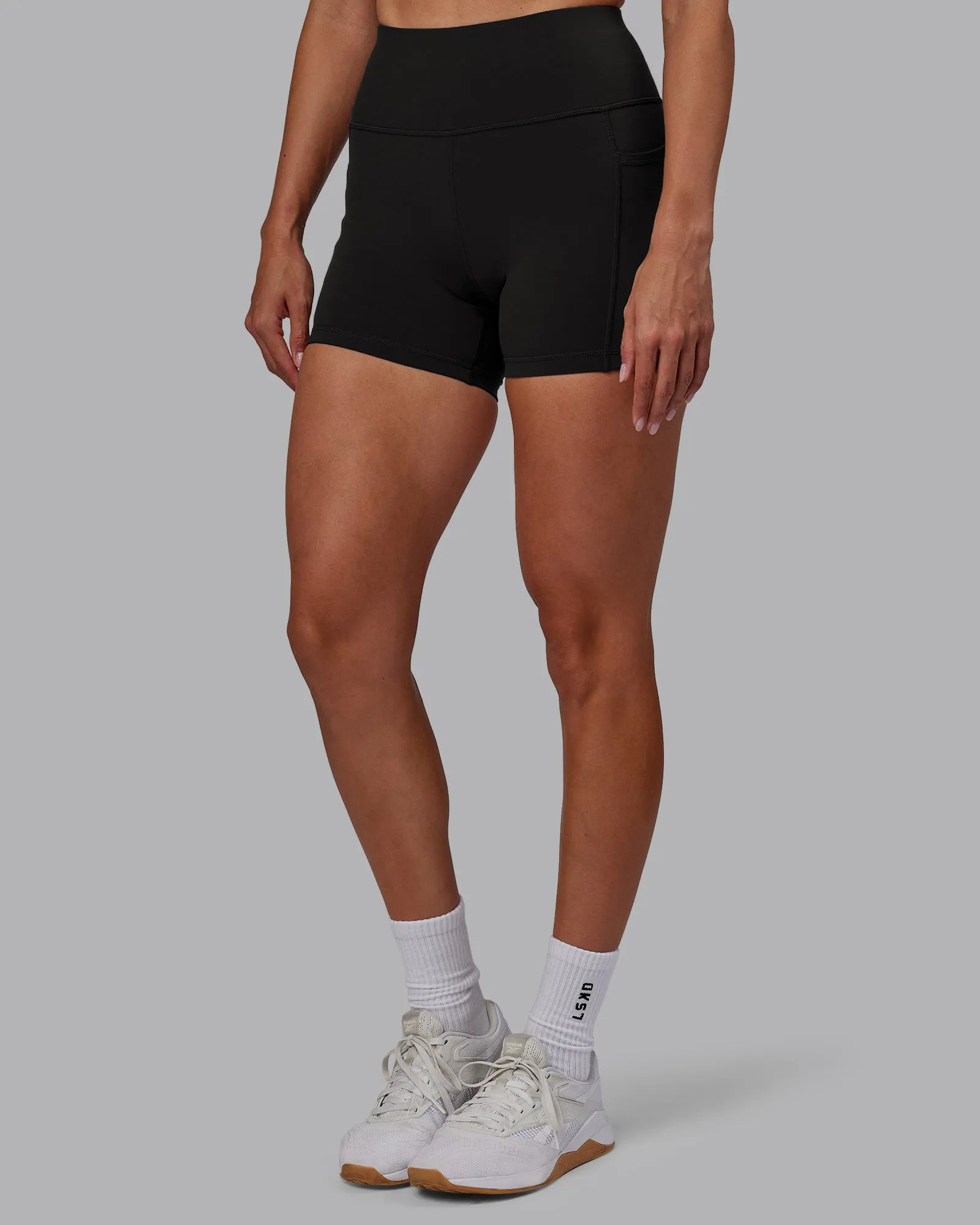 Rep X-Length Shorts - Pirate Black-White